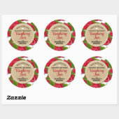 Strawberry Canning Jar Label Runder Aufkleber (Blatt)