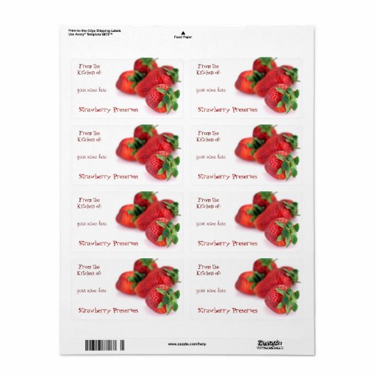 Strawberry Canning Labels (Vorne)
