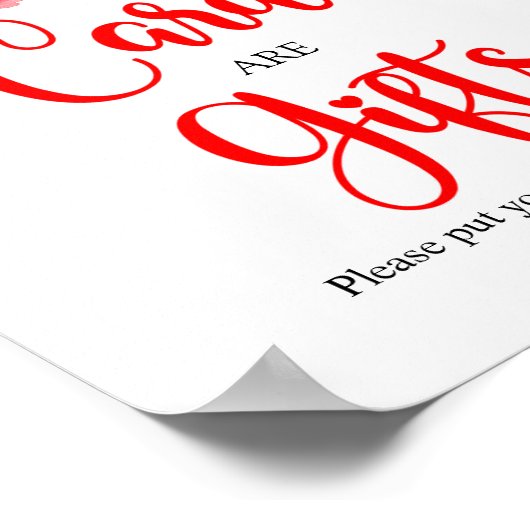 Strawberry Card und Geschenke Unterschreiben für j Poster (Ecke)