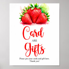 Strawberry Card und Geschenke Unterschreiben für j Poster