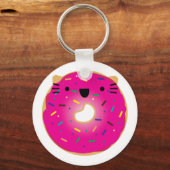 Strawberry Cat Donut Schlüsselanhänger (Vorderseite)
