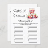 Strawberry Champagne Brautparty Wedding Game (Vorne/Hinten)