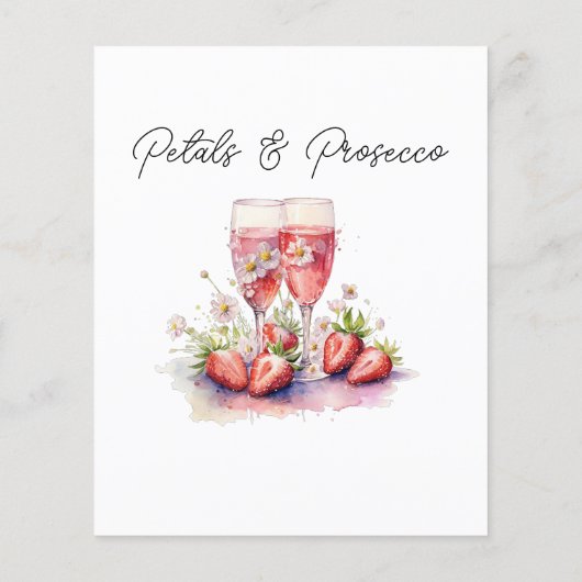 Strawberry Champagne Brautparty Wedding Game (Rückseite)