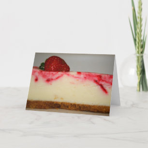 Strawberry Cheesecake Grußkarte, Note Card Karte
