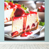 Strawberry Cheesecake Leinwanddruck (Insitu (Holzboden))