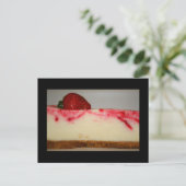 Strawberry Cheesecake Postcard Postkarte (Stehend Vorderseite)