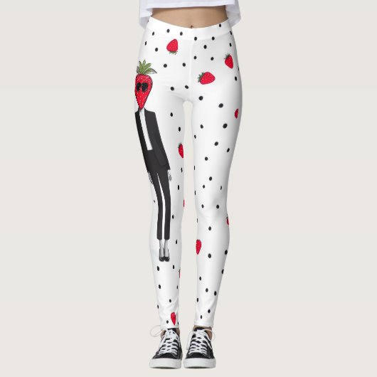 Strawberry Chic – Quirky Fashion Leggings Add a pl (Vorderseite)