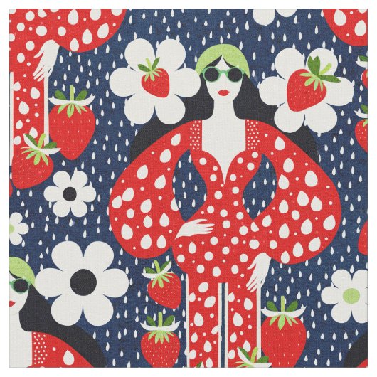 Strawberry Chic Stoff (Nahaufnahme)