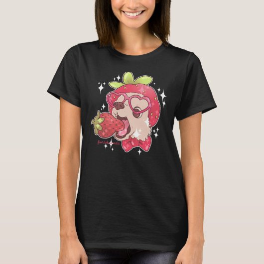 Strawberry Chihuahua T-Shirt (Vorderseite)