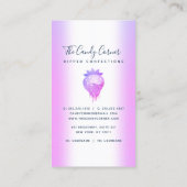 Strawberry Chocolate Confection Lila Tropfen Visitenkarte (Rückseite)