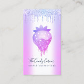 Strawberry Chocolate Confection Lila Tropfen Visitenkarte (Vorderseite)