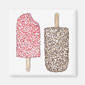 Strawberry Chocolate Ice Creme Popsicles Küche Magnet (Vorne)