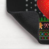 Strawberry Christmas Lights Funny Santa Ugly Sweat Mousepad (Ecke)