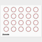 Strawberry Circle Stickers (Blatt)