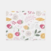 Strawberry Citrus Cozy Baby Fleece Blanket (Vorderseite (Horizontal))