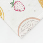 Strawberry Citrus Cozy Baby Fleece Blanket (Ecke)