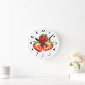 Strawberry Clock Runde Wanduhr (Zuhause)