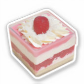 Strawberry Coconut Layered Dessert Aufkleber (Vorderseite)