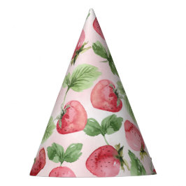 Strawberry Cone Paper Party Hat Partyhütchen