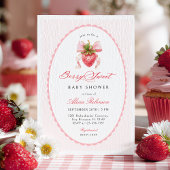Strawberry Coquette Baby Shower Invitation Einladung