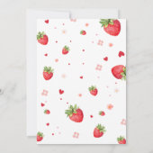 Strawberry Coquette Geburtstagsparty Einladung (Rückseite)