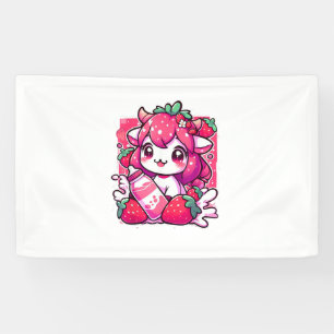 Strawberry Cow Kawaii Anime Strawberry Milk _2_1 Banner