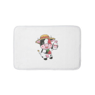 Strawberry Cow Kawaii Anime Strawberry Milk _7 Badematte