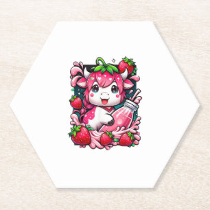 Strawberry Cow Kawaii Anime Strawberry Milk Untersetzer