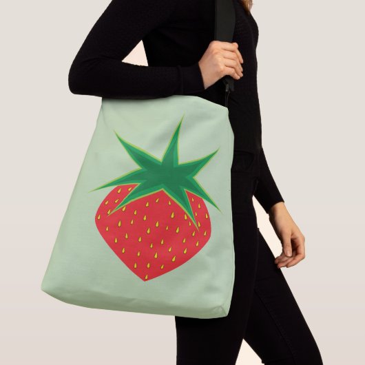 Strawberry Crossbody Bag (2 Größen) Tragetaschen Mit Langen Trägern (Von Nahem)