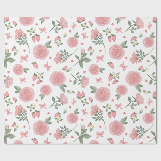 Strawberry Crush Gift Wrap Geschenkpapier (Flach)