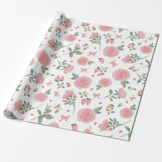 Strawberry Crush Gift Wrap Geschenkpapier (Ungerollt)