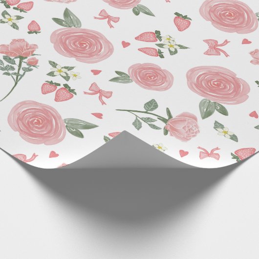 Strawberry Crush Gift Wrap Geschenkpapier (Ecke)