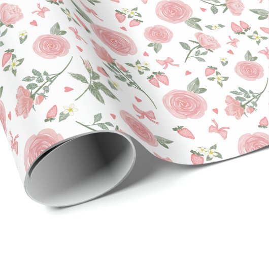 Strawberry Crush Gift Wrap Geschenkpapier (Rolleneckpunkt)