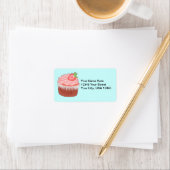 Strawberry Cupcake Address Label Adressaufkleber (Insitu)