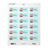 Strawberry Cupcake Address Label Adressaufkleber (Vorne)