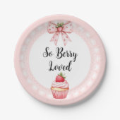 Strawberry Cupcake Baby Duwer Teller (Vorderseite)