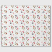 Strawberry Cupcake Birthday Wrapping Paper - Niedl Geschenkpapier (Flach)