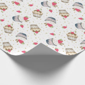 Strawberry Cupcake Birthday Wrapping Paper - Niedl Geschenkpapier (Ecke)
