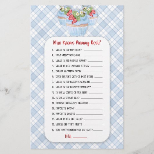 Strawberry Cupcake Blue Baby to Beduwer Game Flyer (Vorne)