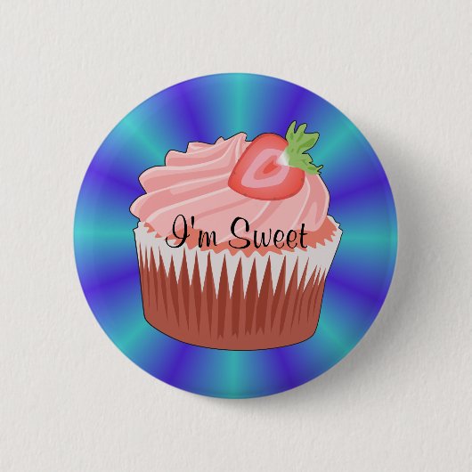 Strawberry Cupcake Button (Vorderseite)
