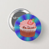 Strawberry Cupcake Button (Vorne & Hinten)