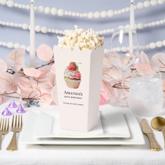 Strawberry Cupcake Dessert Geburtstag Vielen Dank Geschenkschachtel (Hochzeit)