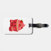 Strawberry Cupcake Family Gepäckanhänger (Rückseite horizontal)