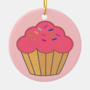 Strawberry Cupcake Imitate Stickerei drucken Keramik Ornament