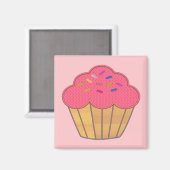 Strawberry Cupcake Imitate Stickerei drucken Magnet (Vorderseite/Rückseite)