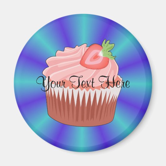 Strawberry Cupcake Magnet (Vorne)