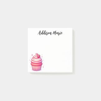 Strawberry Cupcake Persönlicher Name Post-it Klebezettel