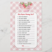 Strawberry Cupcake Pink Baby to Bee Shower Game Flyer (Vorne)