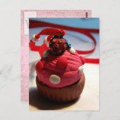 Strawberry Cupcake Postkarte (Vorne/Hinten)
