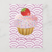 Strawberry Cupcake Postkarte (Vorderseite)